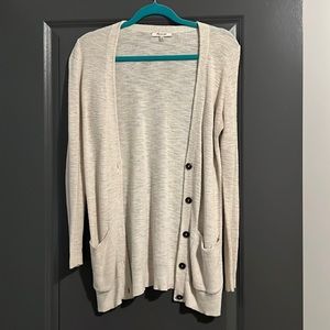 Madewell XS cream cardigan with buttons